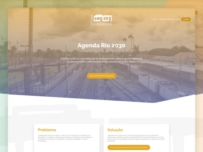 Portal da Agenda Rio 2030, da Casa Fluminense