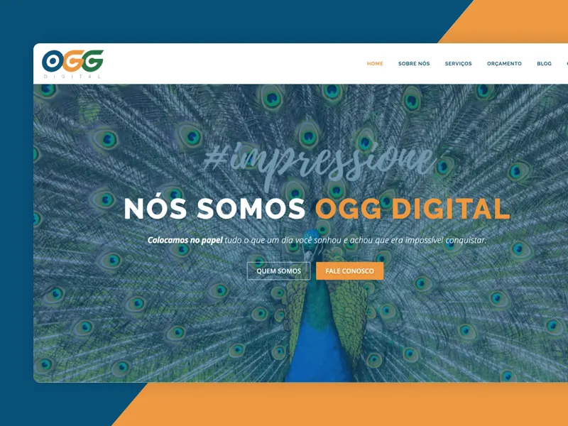 Página inicial da agência OGG Digital